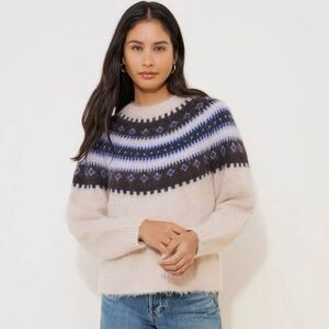 Madewell Gale Wool Blend Fair Isle Pullover Sweater